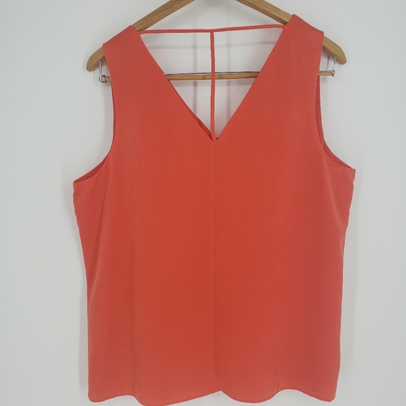 Bar III Orange Strappy V Neck Tank XXL NWT - Picture 3 of 6